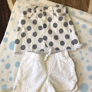 Bundle of girls jean Skirt & Shorts